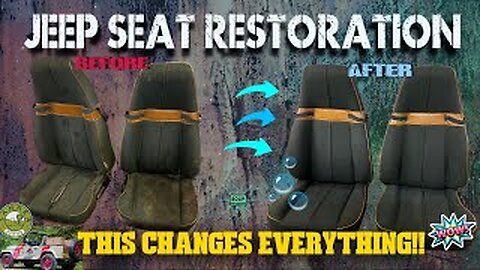 Jeep seat restoration. Can these old seats be saved? Wrangler yj Sahara seats deep cleaned and sewed