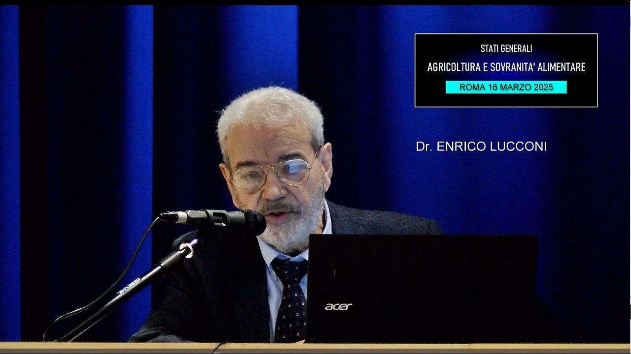 Conferenza Agricoltura e Sovranità alimentare: intervento del dr. Enrico Lucconi