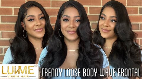 LuvMe Hair Heavy Bang Loose Body Wave Unit This Is A Look Frontal Install and Review