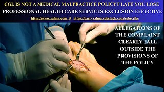 CGL Is Not a Medical Malpractice Policy