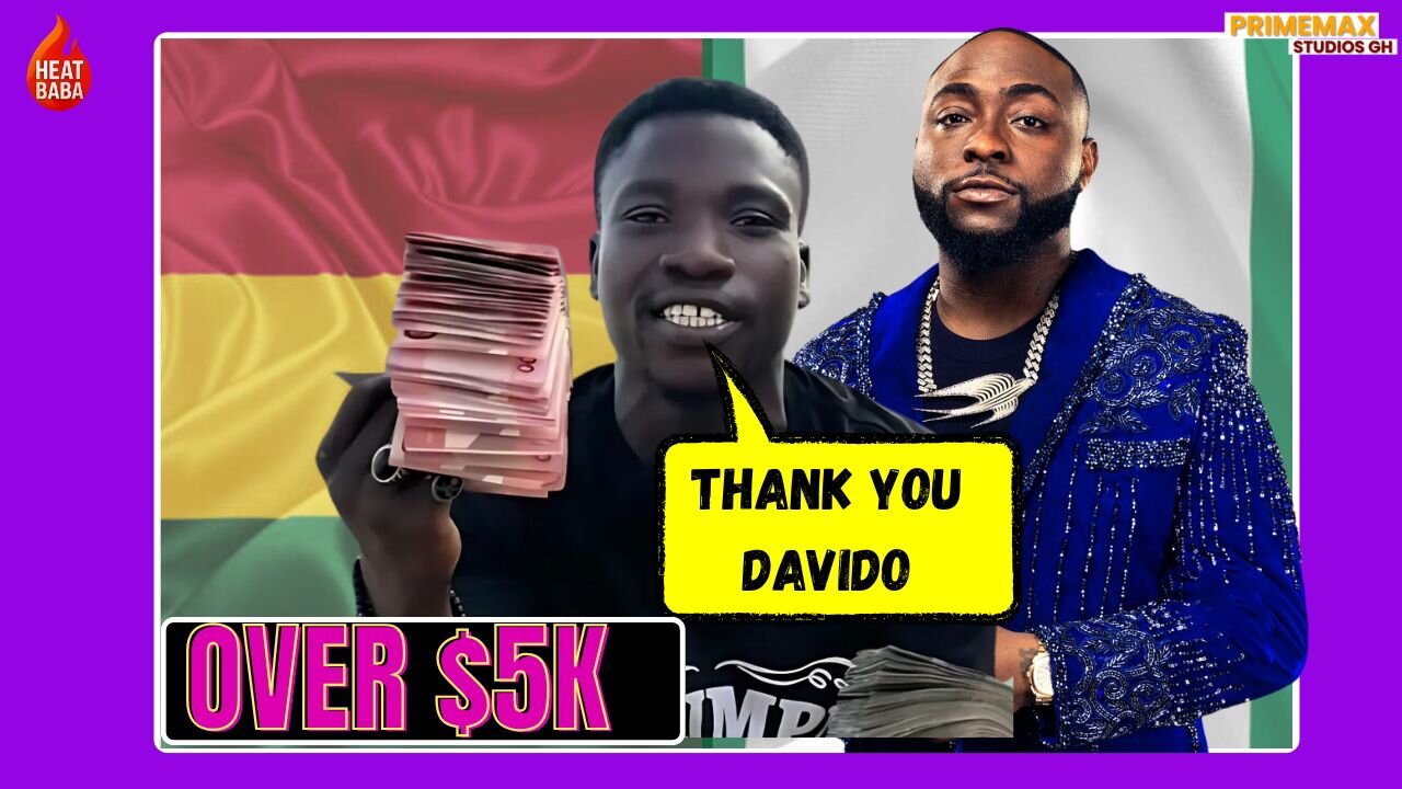 Ananzo Official finally received the promised money from Nigerian super star ⭐, Davido