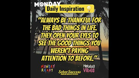 🗣Stay GRATEFUL For The Good & The Bad‼️❤️ #DailyInspiration #MorningQuote #SoberCoach #Quotes