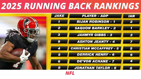 2025 RB Rankings, Tiers, Projections | 2025 Fantasy Football Rankings | Najee Harris Eye Injury