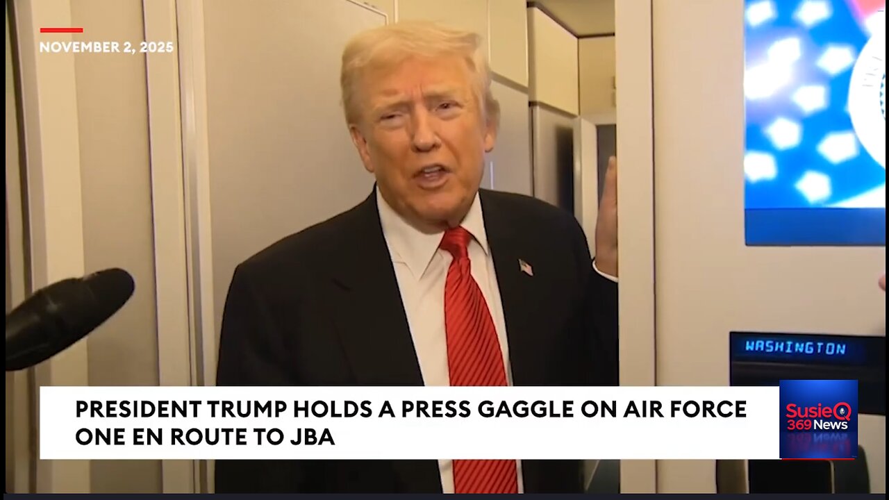 President Trump Gaggles with Press on Air Force One, Nov. 2, 2025
