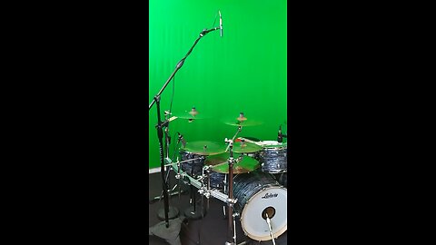 Drum set in studio
