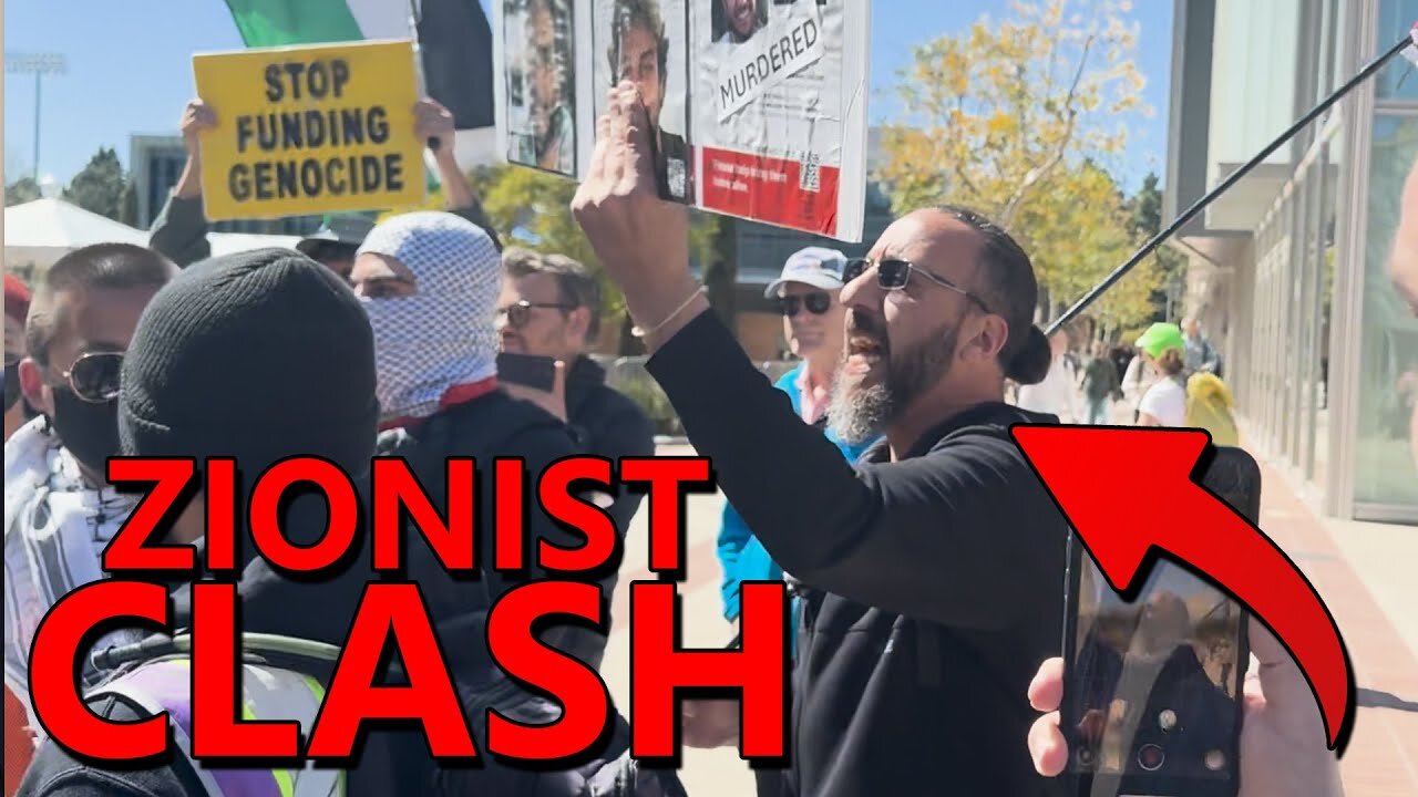 Zionists CLASH With Pro-Palestinian Student Protesters: "You're a Nazi!"