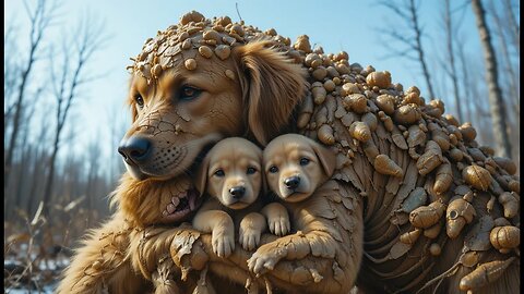 AI Video: This Brave Dog Fought for Her Puppies Against All Odds!