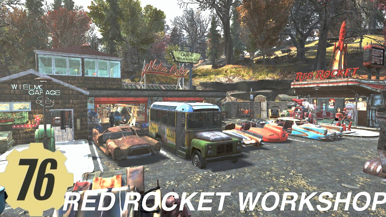 Fallout 76 red rocket workshop camp build