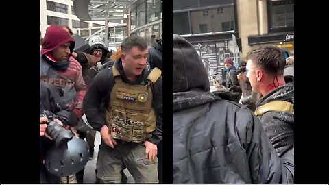 Jake Lang & Beaten & Stabbed by Violent Rioter in Minneapolis