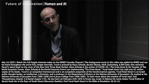 Yuval Noah Harari | "AI Can Create New Stories. AI Created a Religion & Wrote a Holy Book of the New Religion & Helped to Spread New Cryptocurrency. It Has $40 Million...AI Can Invent New Kinds of Money. " - May 1st 2025