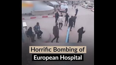Moment Israeli Airstrike Hits European Hospital in Gaza | Shocking Footage