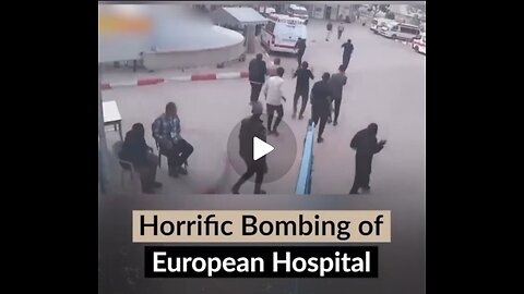 Moment Israeli Airstrike Hits European Hospital in Gaza | Shocking Footage
