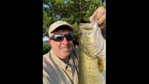 Nice bass, fun to catch! Early morning is a good time of day to fish