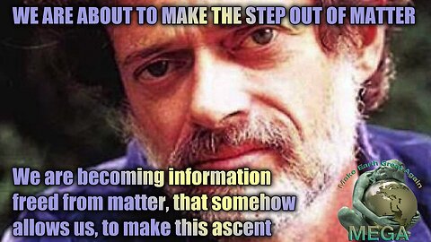 WE ARE ABOUT TO MAKE THE STEP OUT OF MATTER | We are becoming information, freed from matter | Did he take into account the globalist crime syndicate?