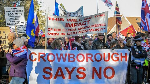 600 migrant men bussed to Crowborough barracks. Women at risk and property de-valued