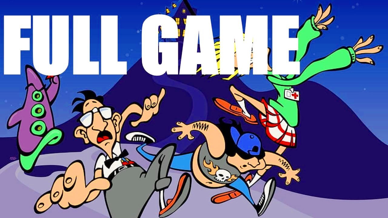 DAY OF THE TENTACLE Walkthrough Gameplay Letsplay FULL GAME PC No camera No commentary