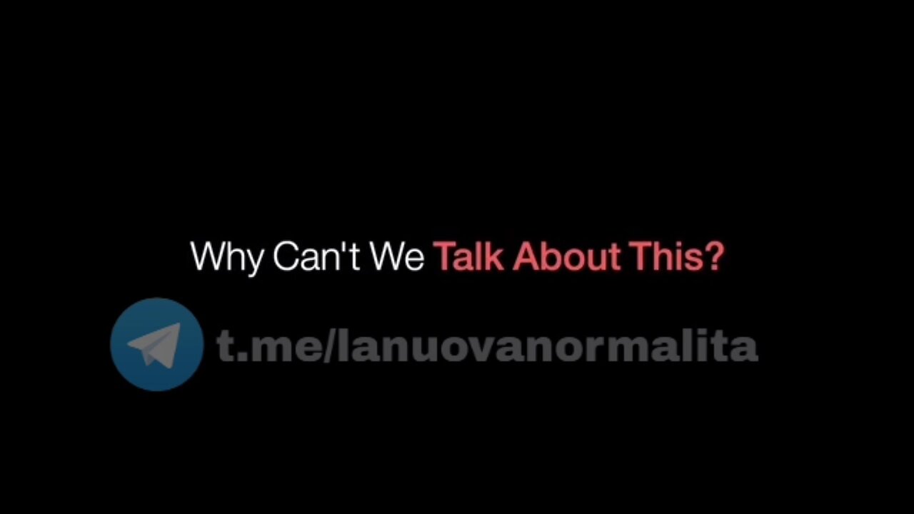 "Perché non possiamo parlarne?" - Documentario