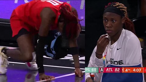 🤕 Rhyne Howard in SLING after collision | Atlanta Dream vs New York Liberty WNBA women's basketball