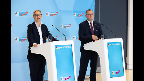 Pressekonferenz mit Alice Weidel und Tino Chrupalla
