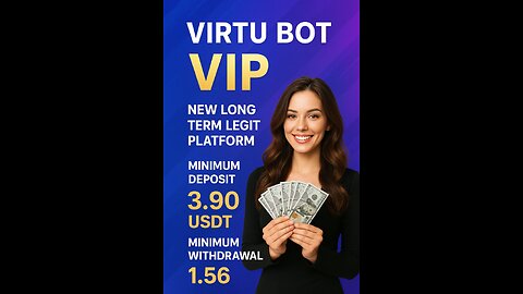ViRTUE VIP BOT new usdt mining bot daily income 1.56 usdt