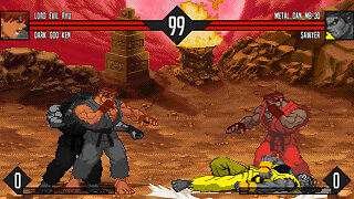 MUGEN - Lord Evil Ryu & Dark God Ken vs. Metal Dan MB-30 & Sawyer - Download