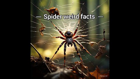 Spider weird facts