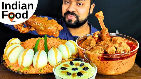 1KG SPICY MUTTON | BOILED EGG | SALAD | FRIED RICE | ASMR EATING | Indian Food