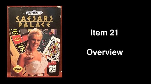 Item 21: Caesars Palace Sega Genesis 1993 Slipcover Packaging T 70146