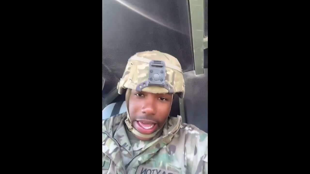 Black soldier has a message about the LA riots and the deportations