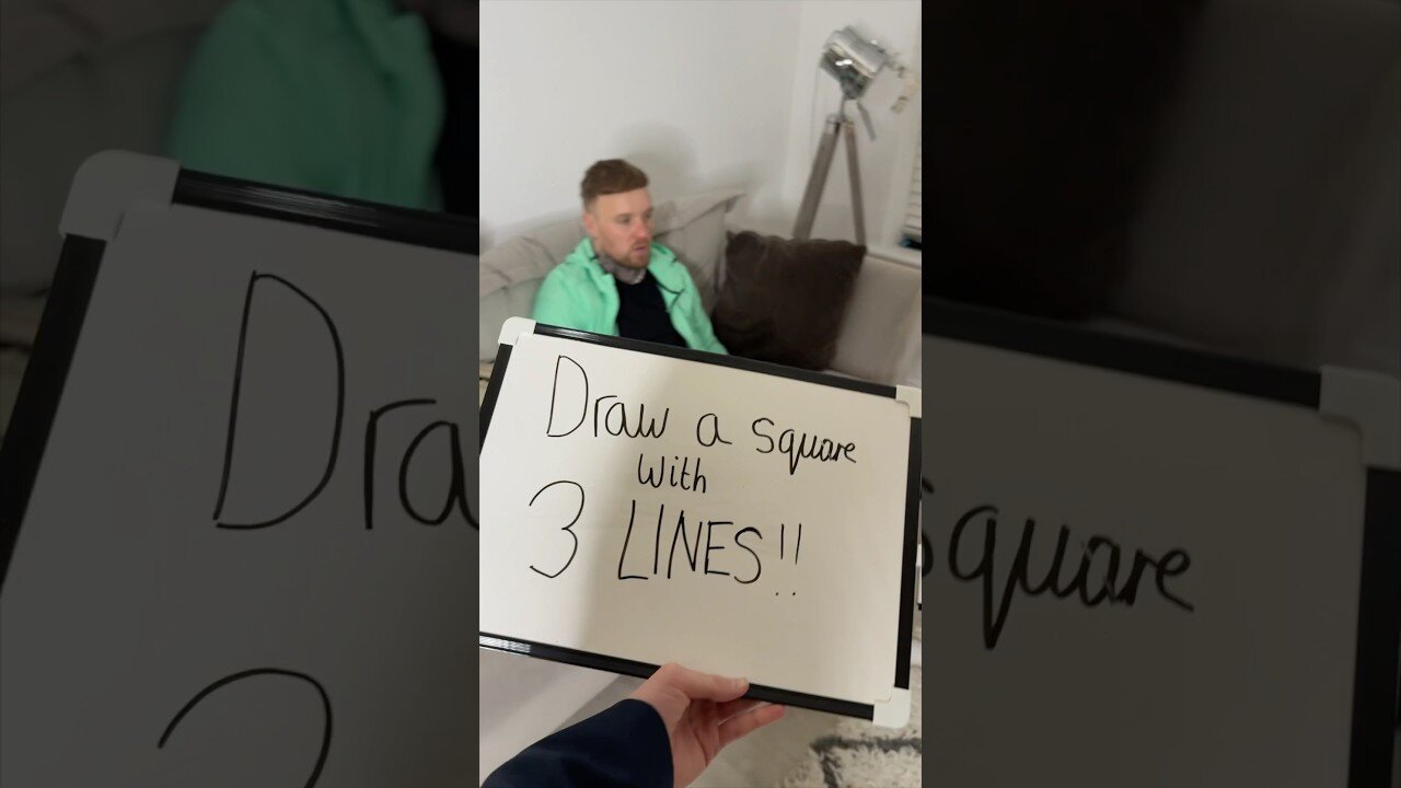 Draw a square with 3 lines 🤯