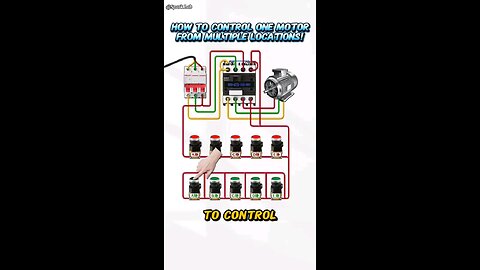 Star and Stop 3 phase motor with different locations