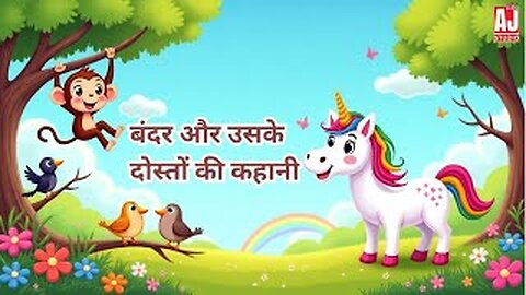 Bandar Aur Uske Dosto Ki Kahani 🐵📚 | Hindi Moral Story😊