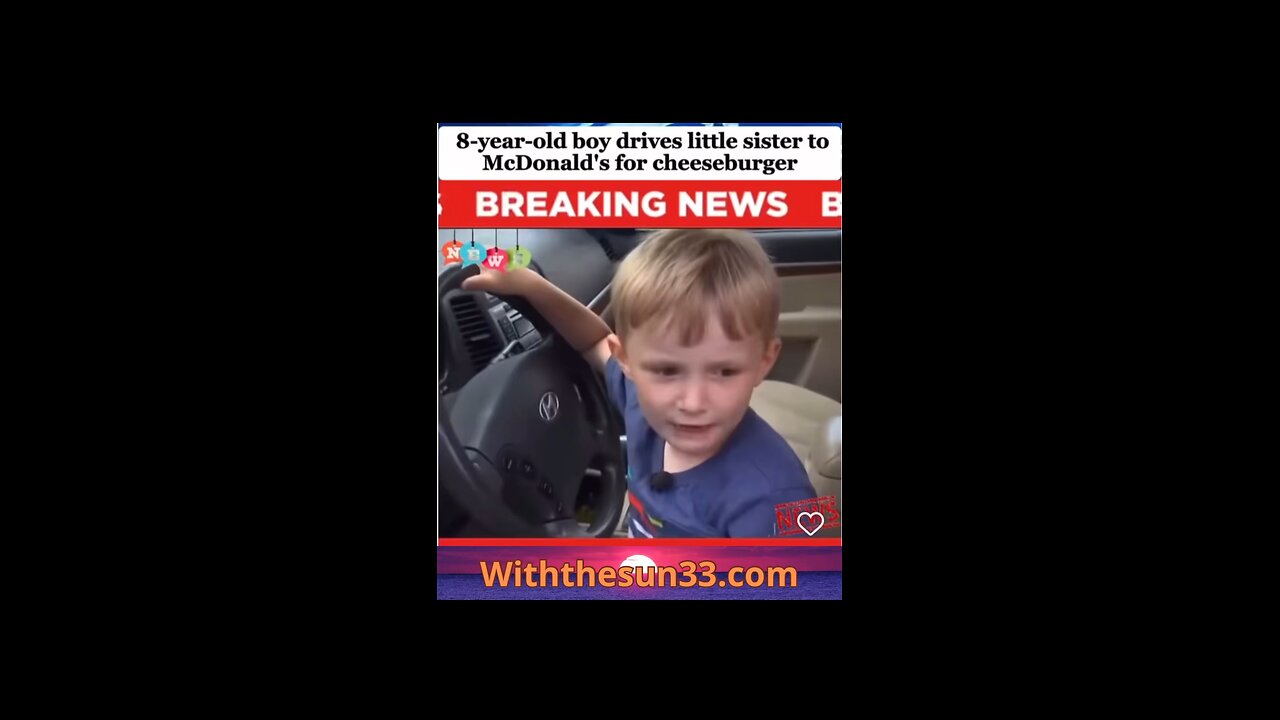 8 year old drives to McDonalds for a burger