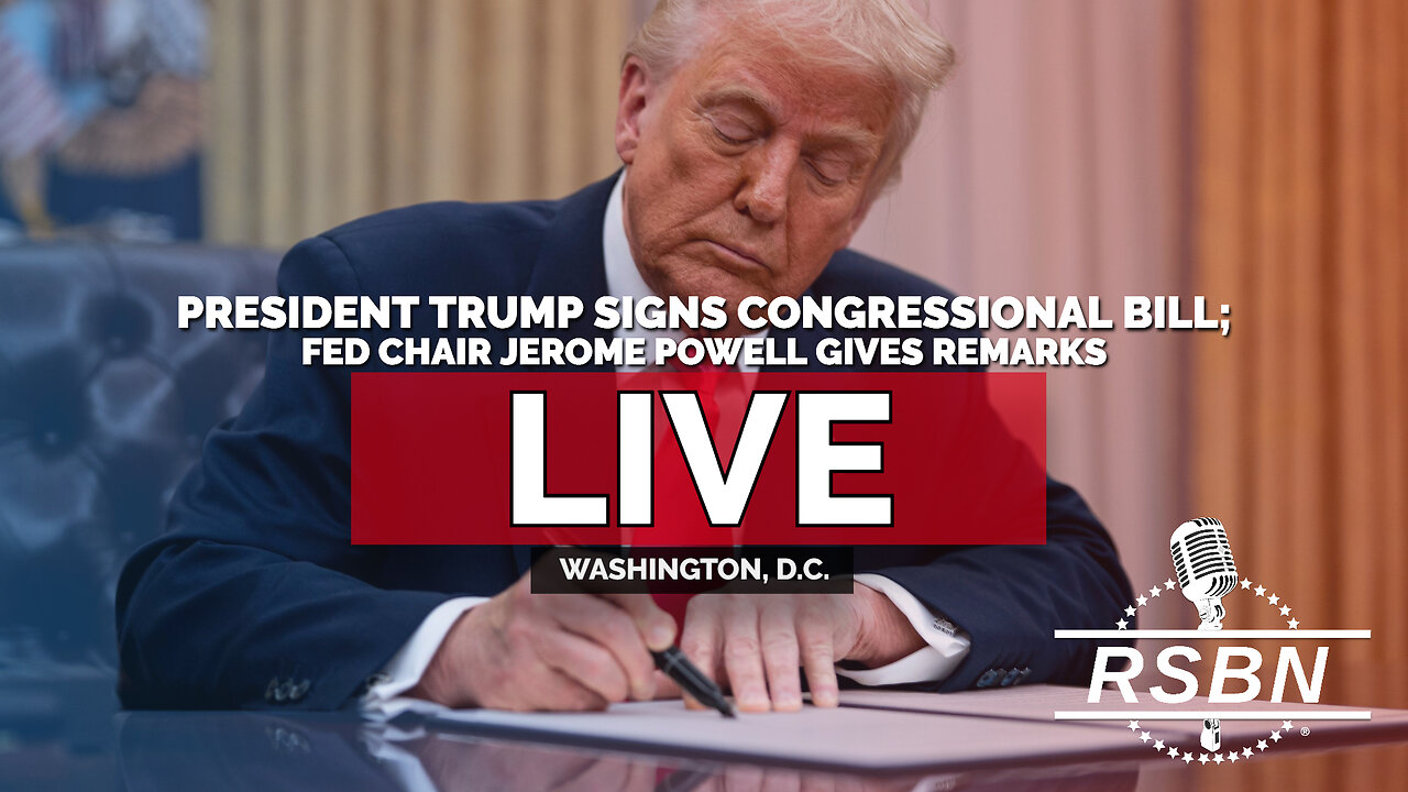 LIVE REPLAY: President Trump Signs Congressional Bill; Fed Chair Jerome Powell Gives Remarks - 7/30/25