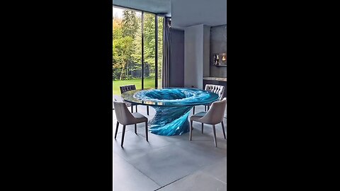Dining Table Water Vortex Cool Design