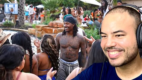 Dario reacts Duke Dennis video | AMP SUMMER POOL PARTY