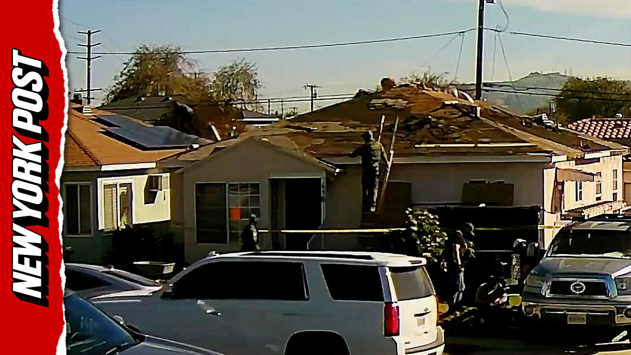 Construction workers leap across rooftops to escape ICE