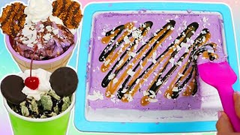 Satisfying ASMR Ice Cream Tray with Samoas Cookies!