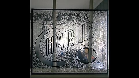 Glue Chip Glass sign for a birth