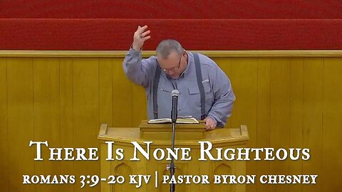 There Is None Righteous