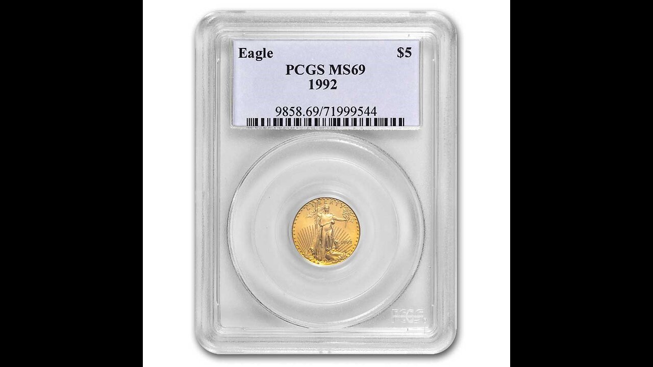 1992 PCGS MS69 1/10oz American Gold Eagle