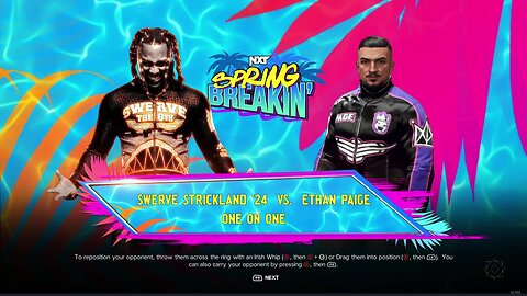 WWE 2k24 Swerve Strickland vs Ethan Paige