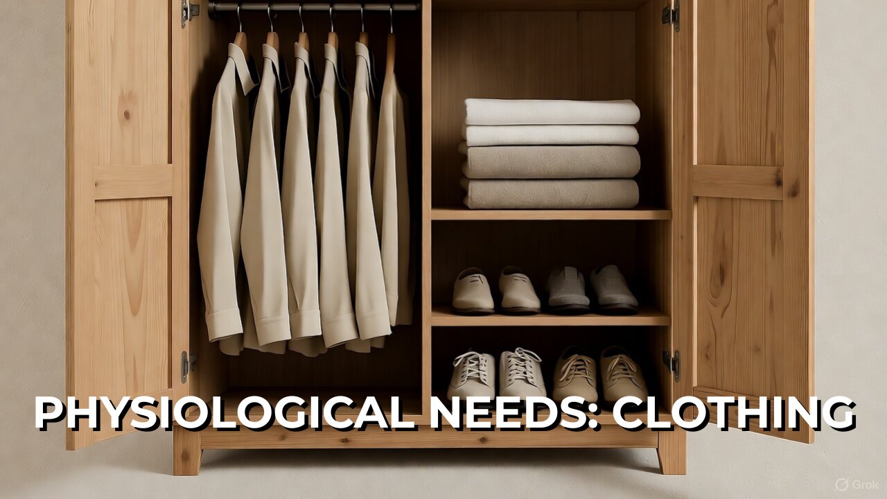 LOG#58 – Maslow: Physiological Needs - Clothing