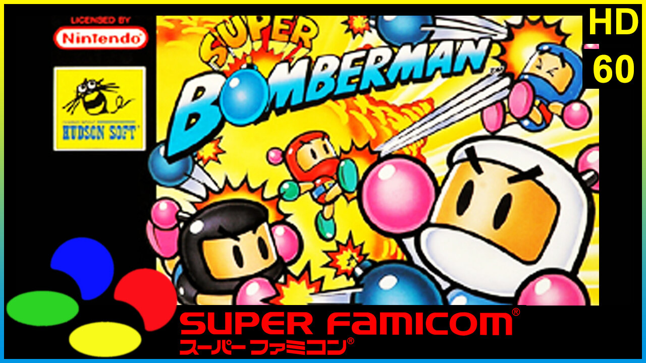 Super Bomberman. (Super Nintendo / SNES) Complete CO-OP Playthrough.