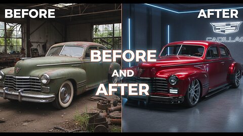 BEFORE and AFTER - Cadillac Series 62 1941 #BeforeandAfter #CarStyling #RetroDesign #CarAesthetics