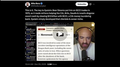💥 Dec 20 2025 - Mike Benz > Epstein's Operation Was Bigger Than You Think [Look Here Not There]
