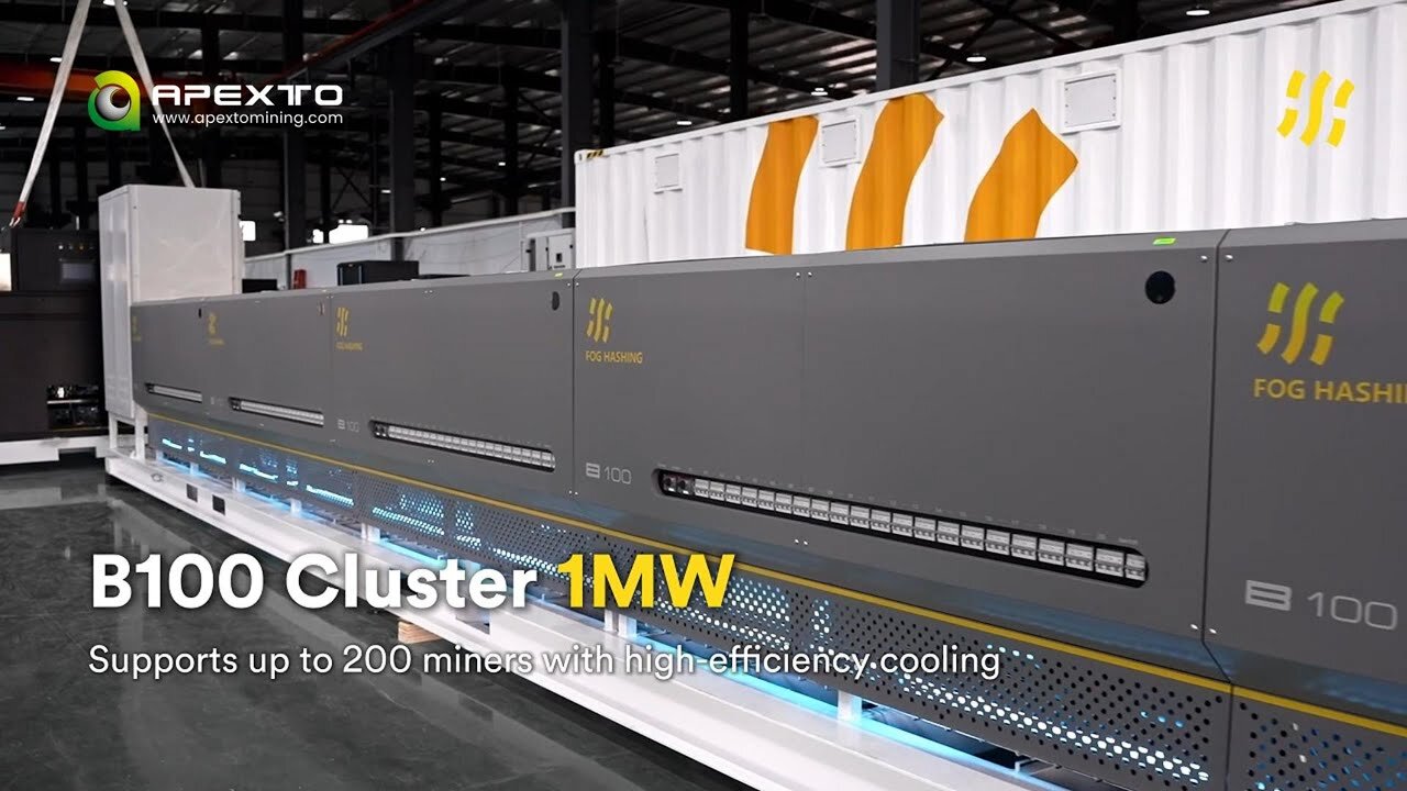 B100 Immersion Mining Cluster - 100kW Cooling for 200 Miners