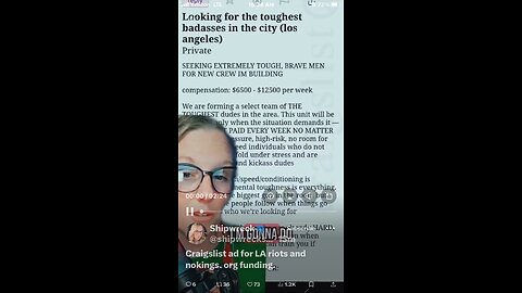 Craigslist ad for LA riots and nokings. org funding.