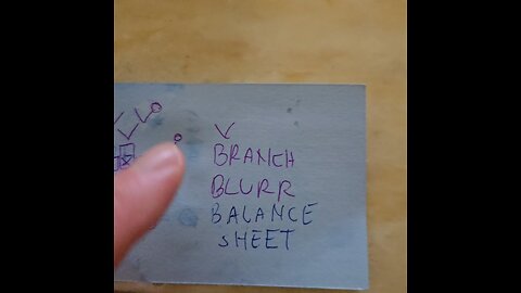 V Branch Blurr Balance Sheet