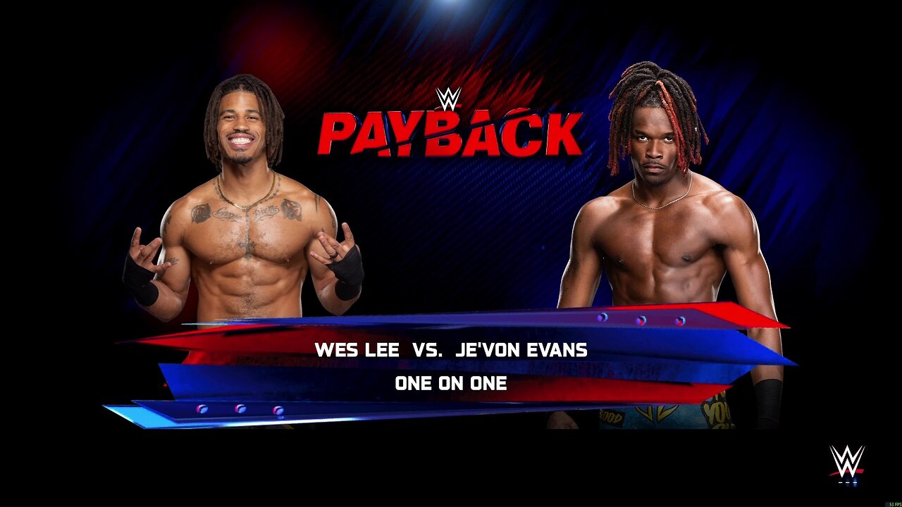 WWE 2k25 Wes Lee vs Je'Von Evans